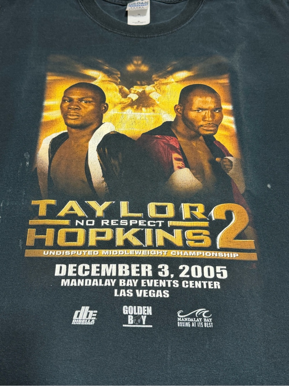 Vintage Hopkins Vs Taylor Middleweight Boxing Tee Championship T-Shirt: XL - Picture 3 of 6